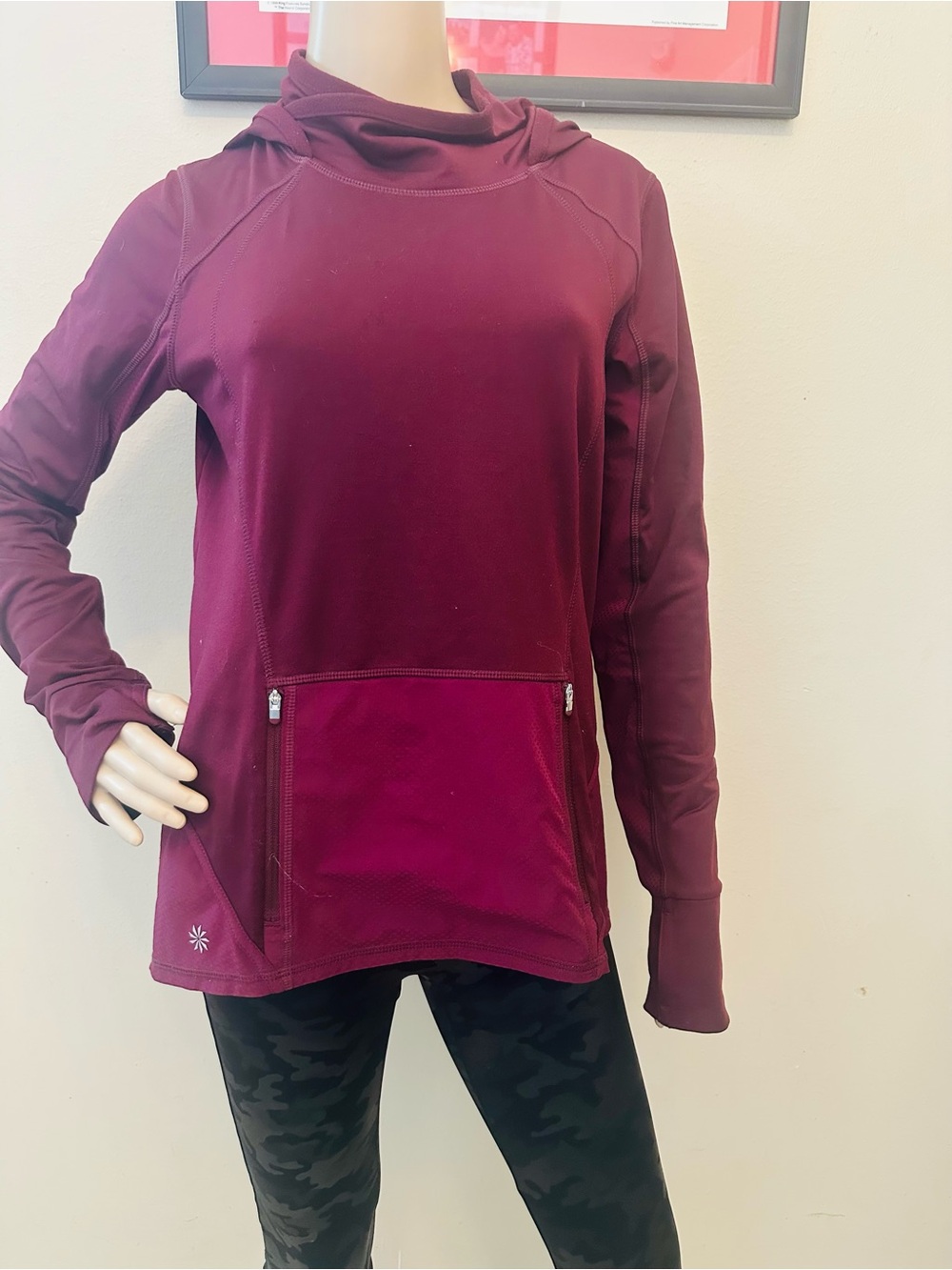 Athleta Plush Tech Hoodie 3.0 in Burgundy/Maroon